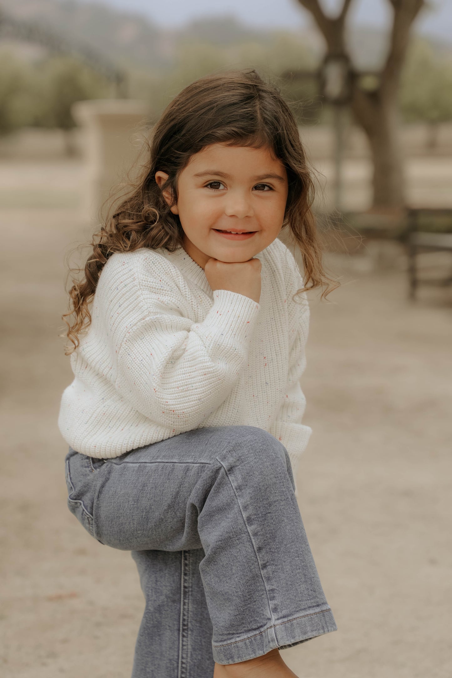 Confetti Cozy Knit Sweater - Off White