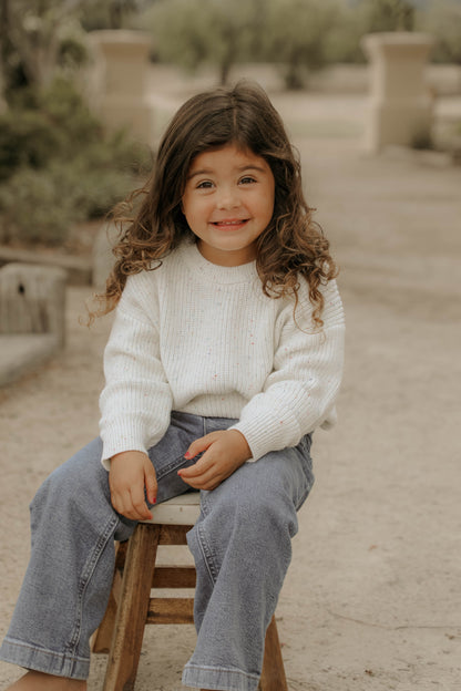 Confetti Cozy Knit Sweater - Beige