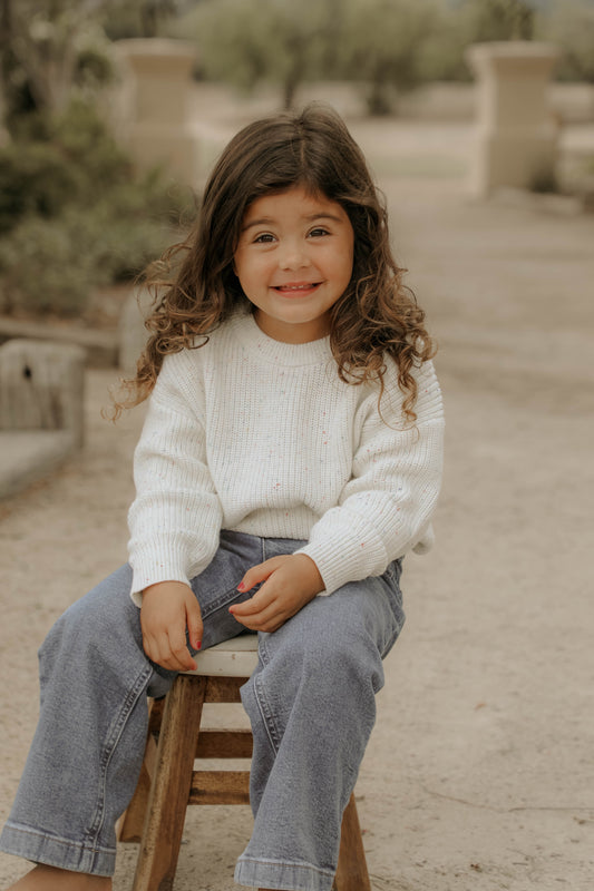 Confetti Cozy Knit Sweater - Beige