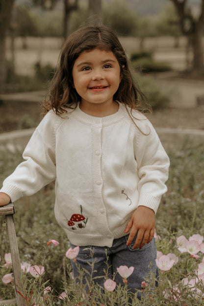 Knit Cardigan - Mushroom