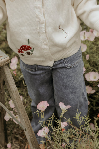 Knit Cardigan - Mushroom